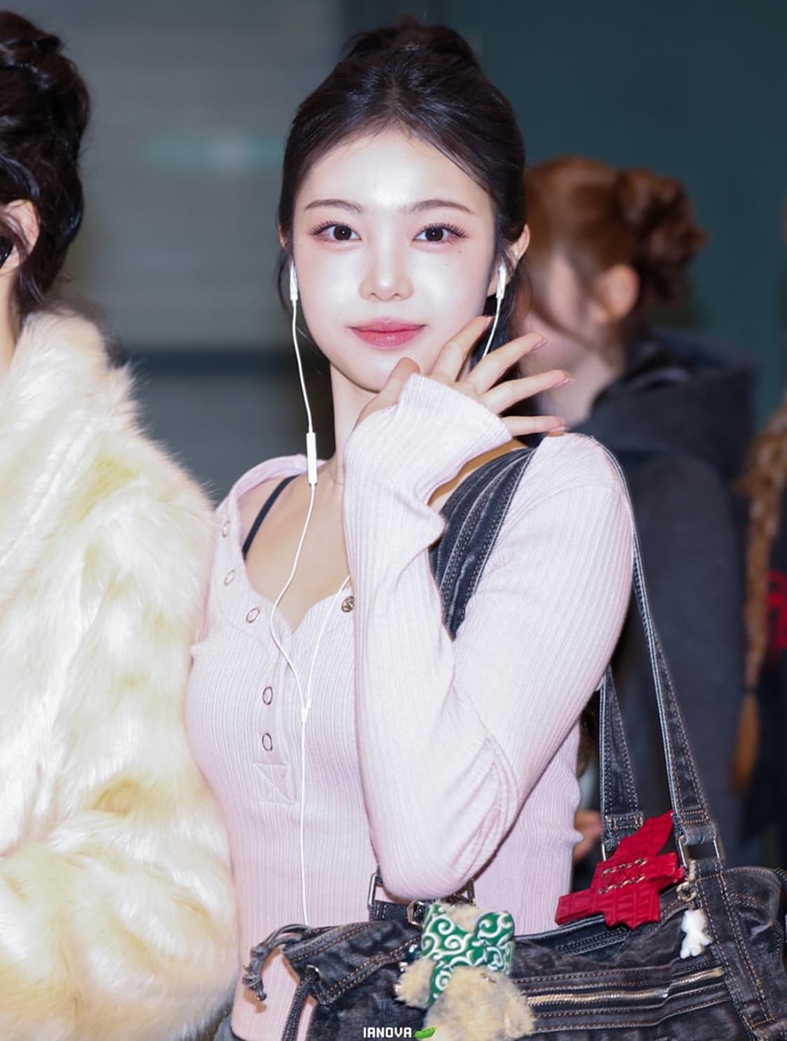 미개봉) 플리즈노팔로우 버니 스냅 버튼 탑 핑크 ver1 상품이미지2