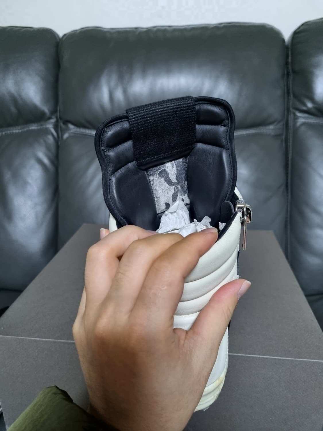 [42] 릭오웬스 지오바스켓 하이 블랙 밀크 상품이미지2