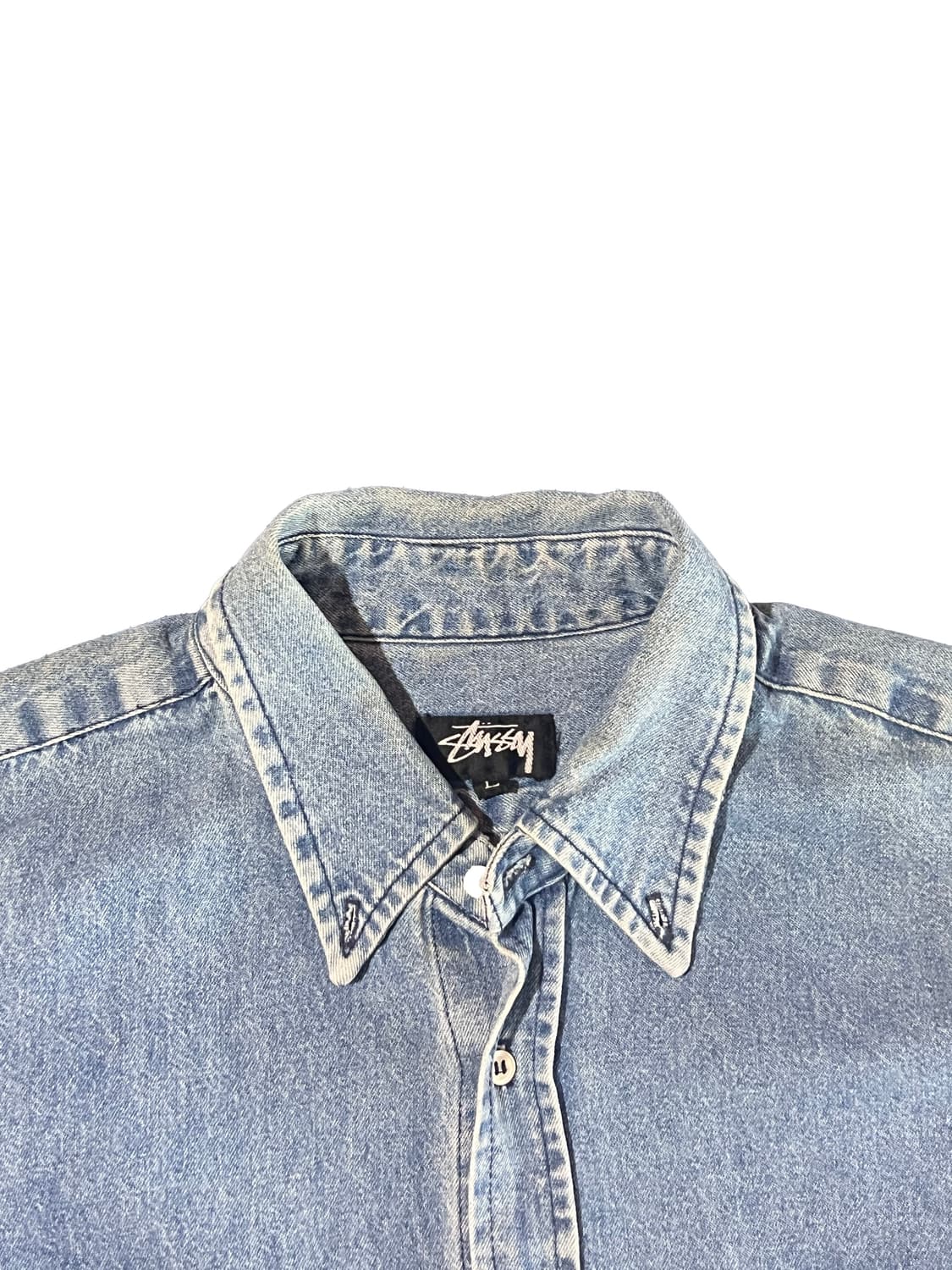 80s stussy denim button shirt 상품이미지4