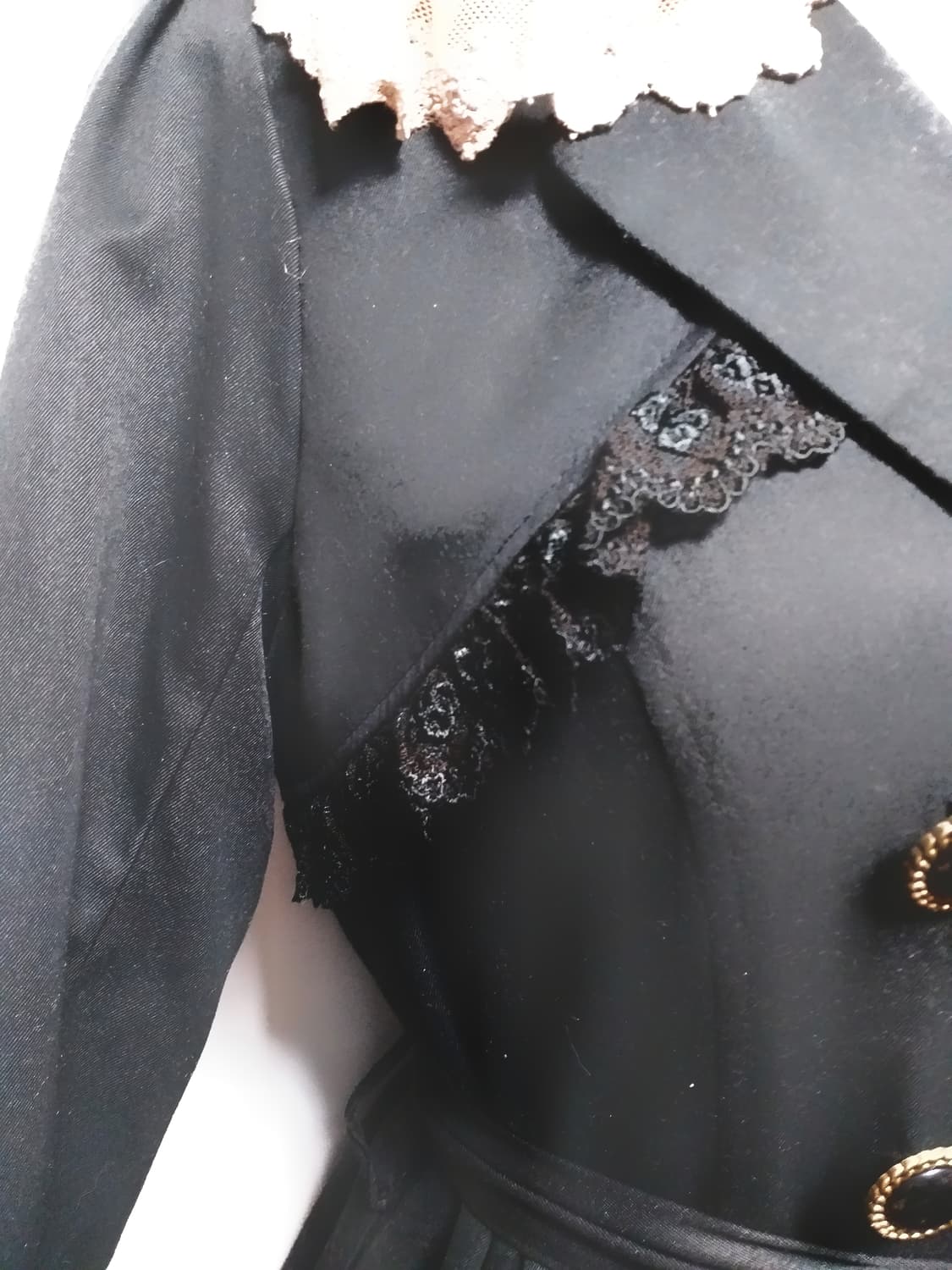 엑시즈팜 프릴레이스 트렌치코트 빈티지자켓 달천대장 히메갸루 모리걸 핀터깔 상품이미지4