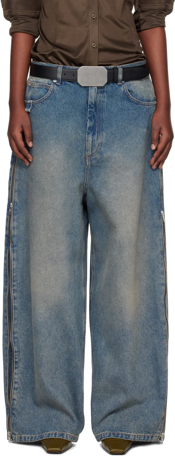 LUU DAN SIDE ZIP BLUE DENIM PANTS 상품이미지3