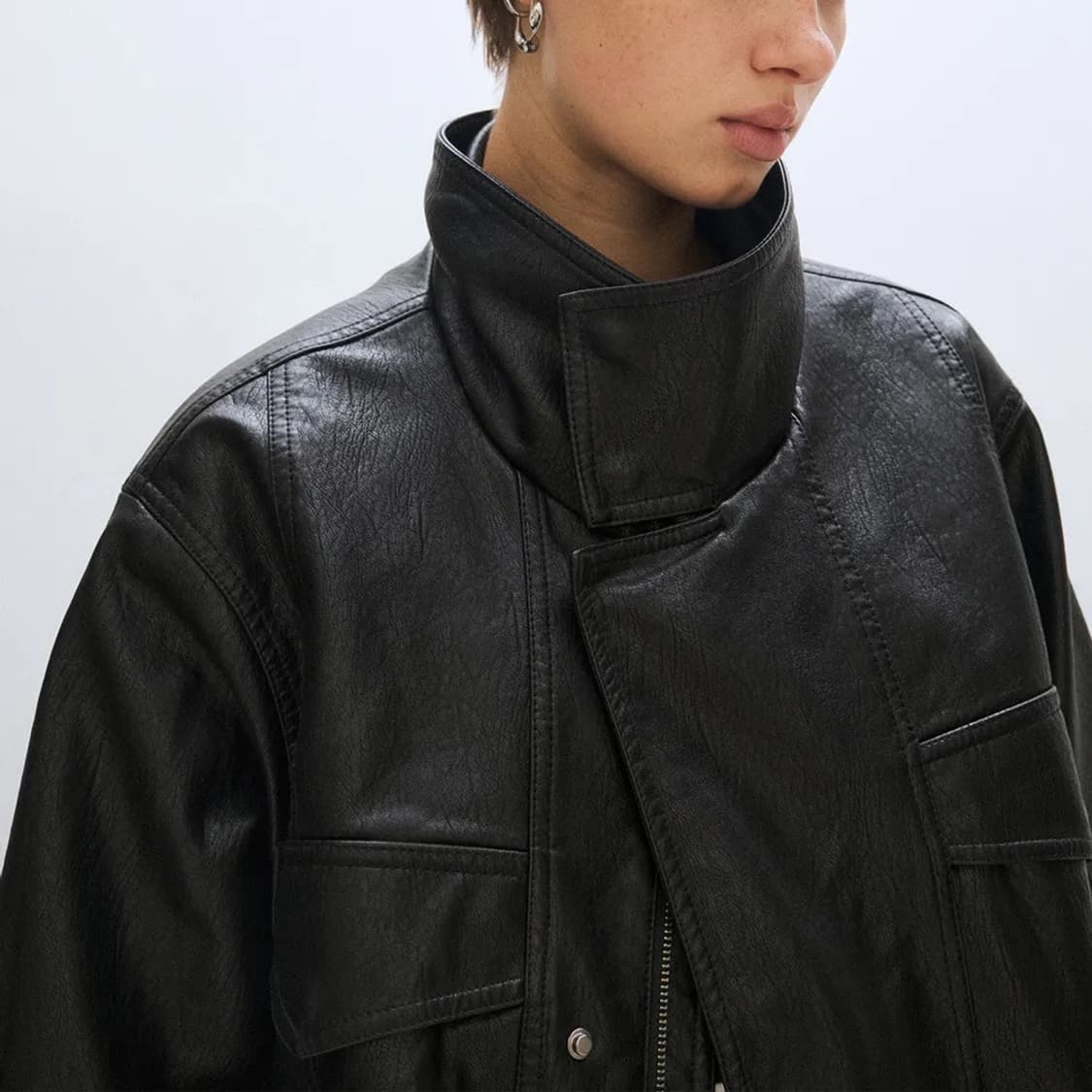 플리즈 프로젝트 비건 레더 플라이트 자켓 상품이미지2