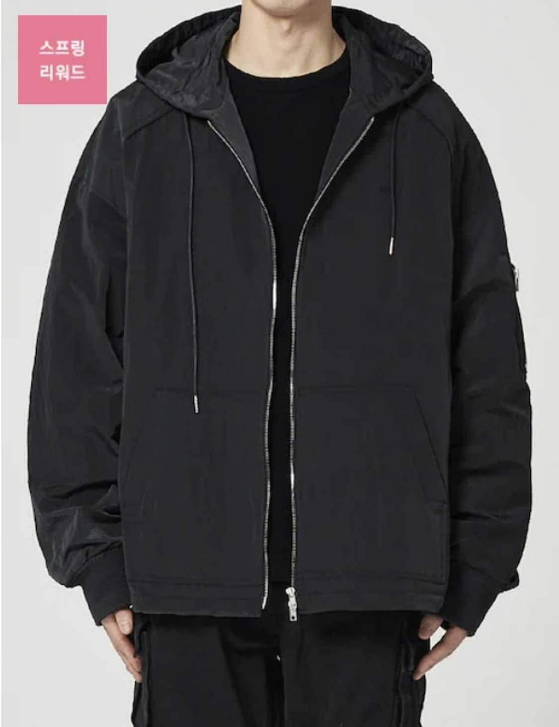 준지 나일론 후드 마원 자켓 MA-1 상품이미지3