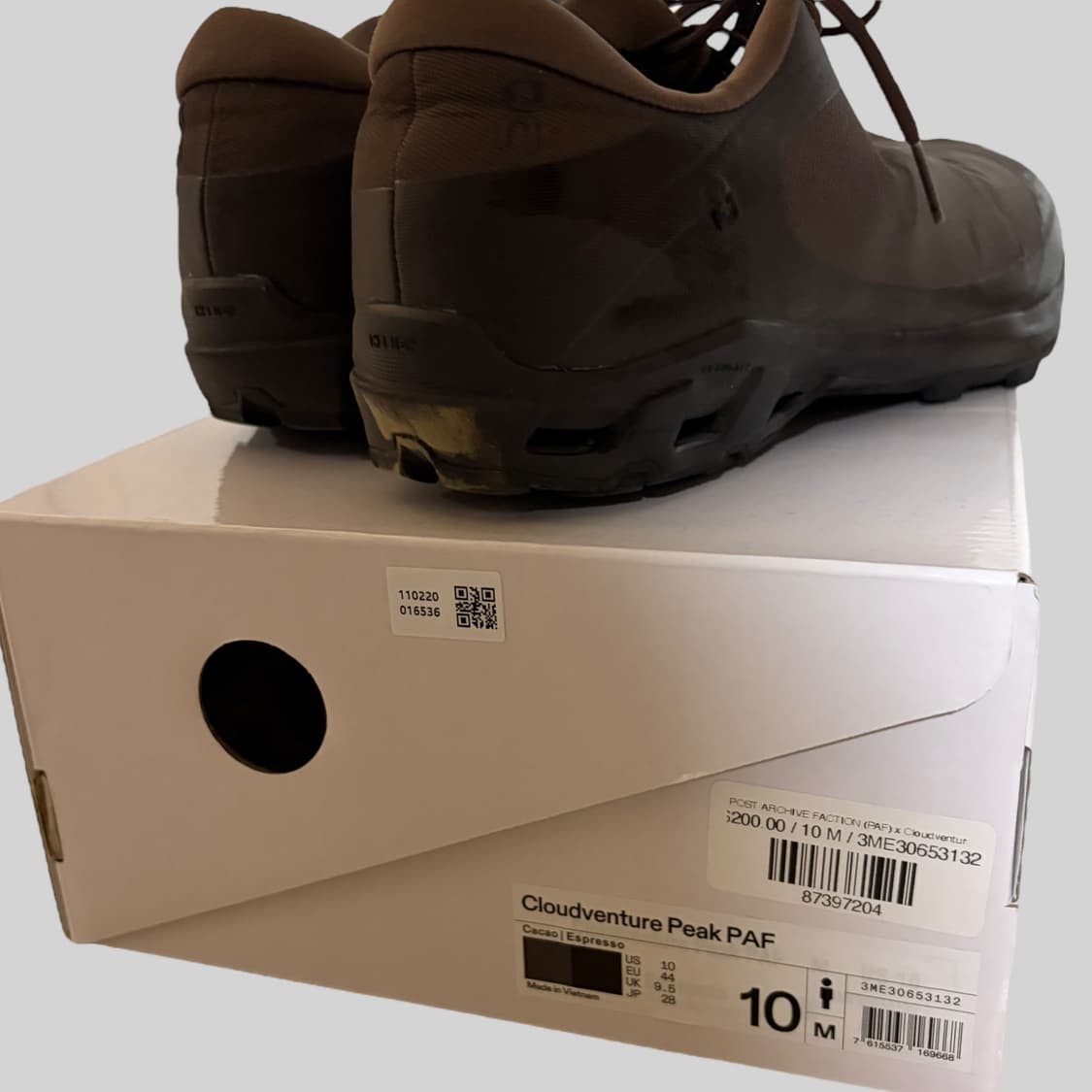 포스트아카이브팩션 PAF 파프 x 온러닝 클라우드벤쳐 카카오 280 상품이미지5