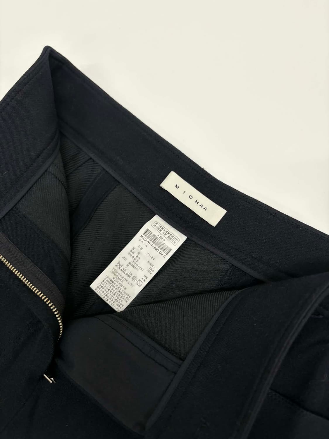 [M] 미샤 한섬 2021년 신형 울 블랙 슬랙스 팬츠 상품이미지5