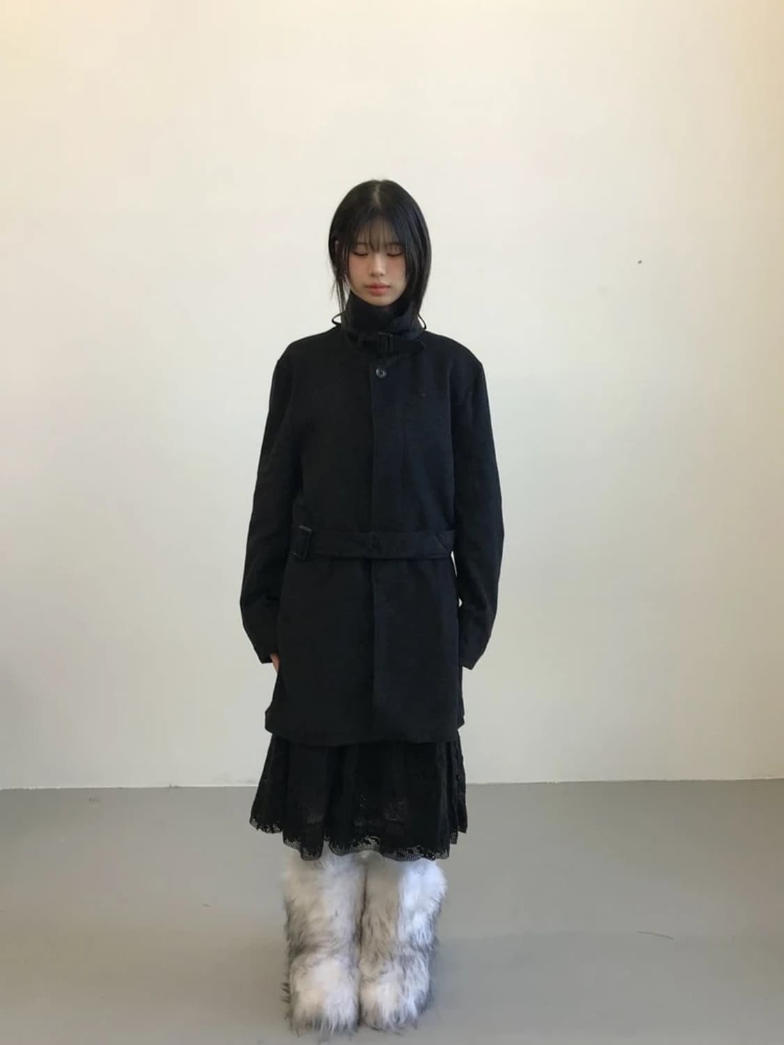 Morgan Homme Belted Wool Coat 상품이미지1