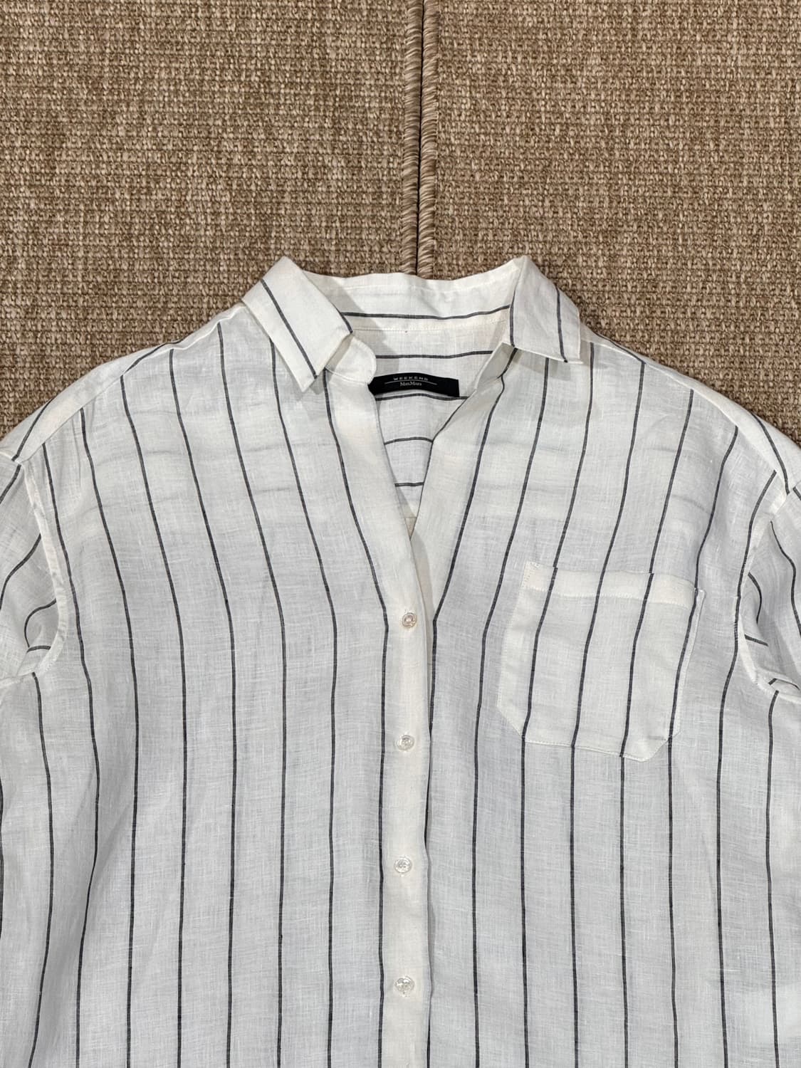 막스마라 스트라이프 린넨 셔츠 상품이미지2