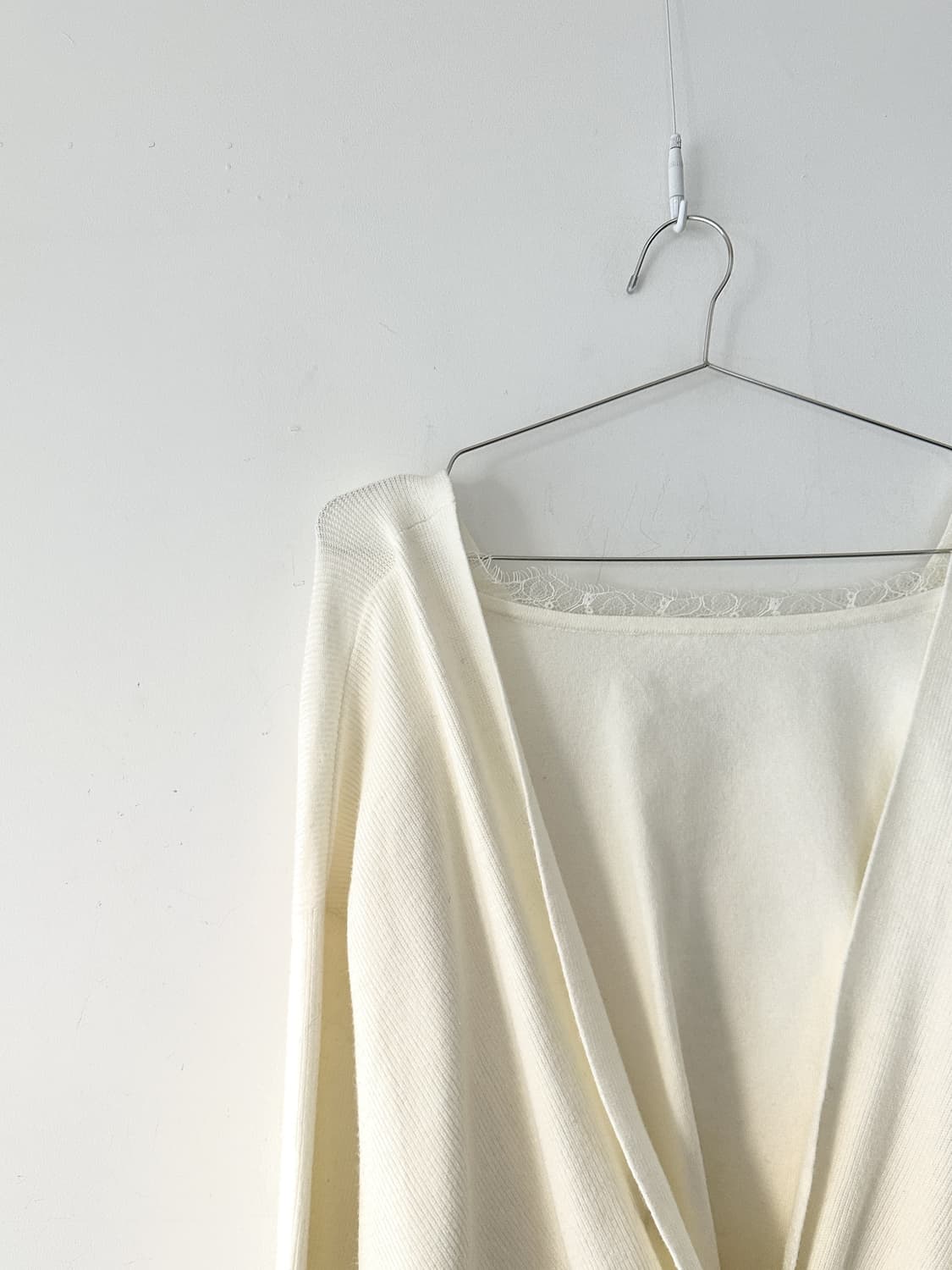 Lace twist layered knit / ivory 상품이미지3