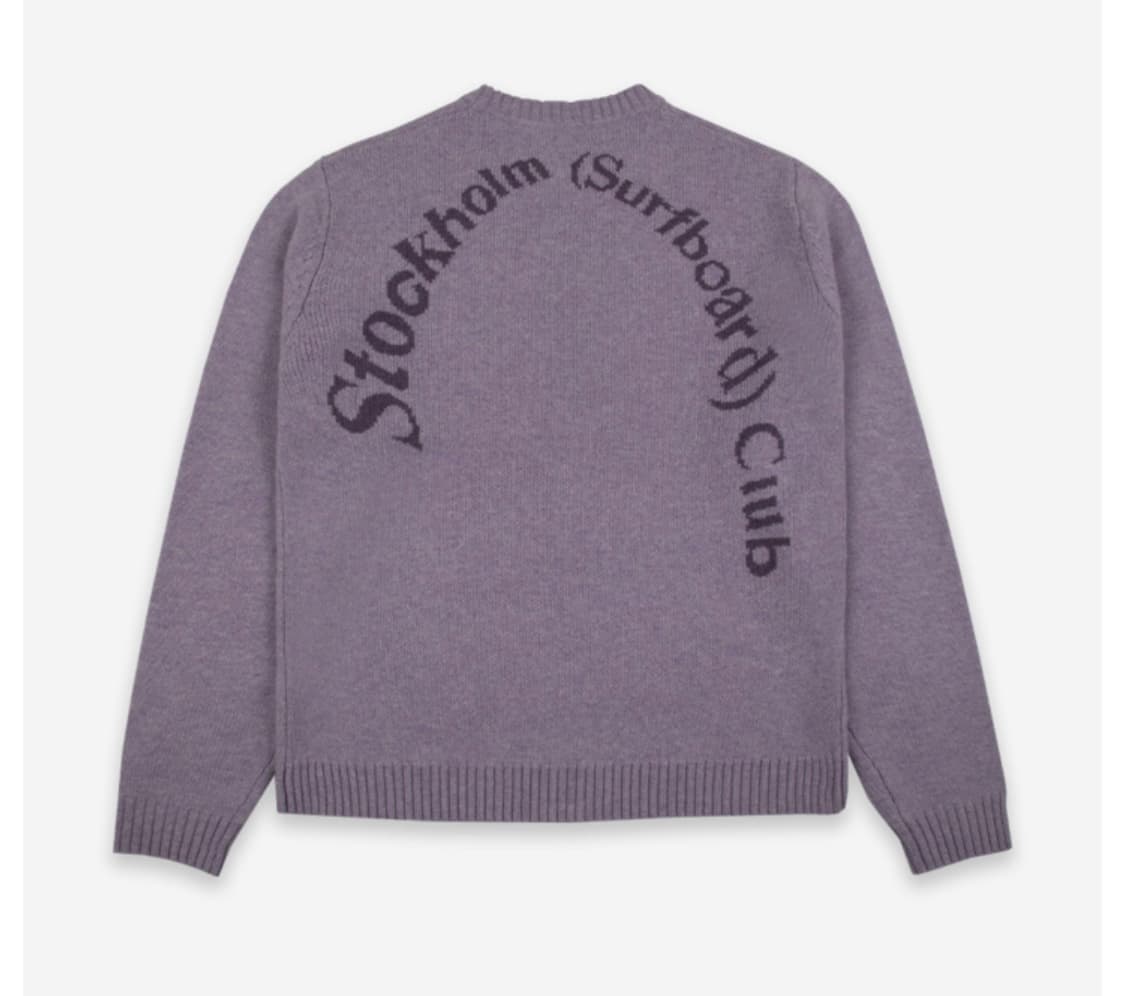 스톡홀름 서프보드 클럽 니트 스웨터 라벤더 상품이미지1