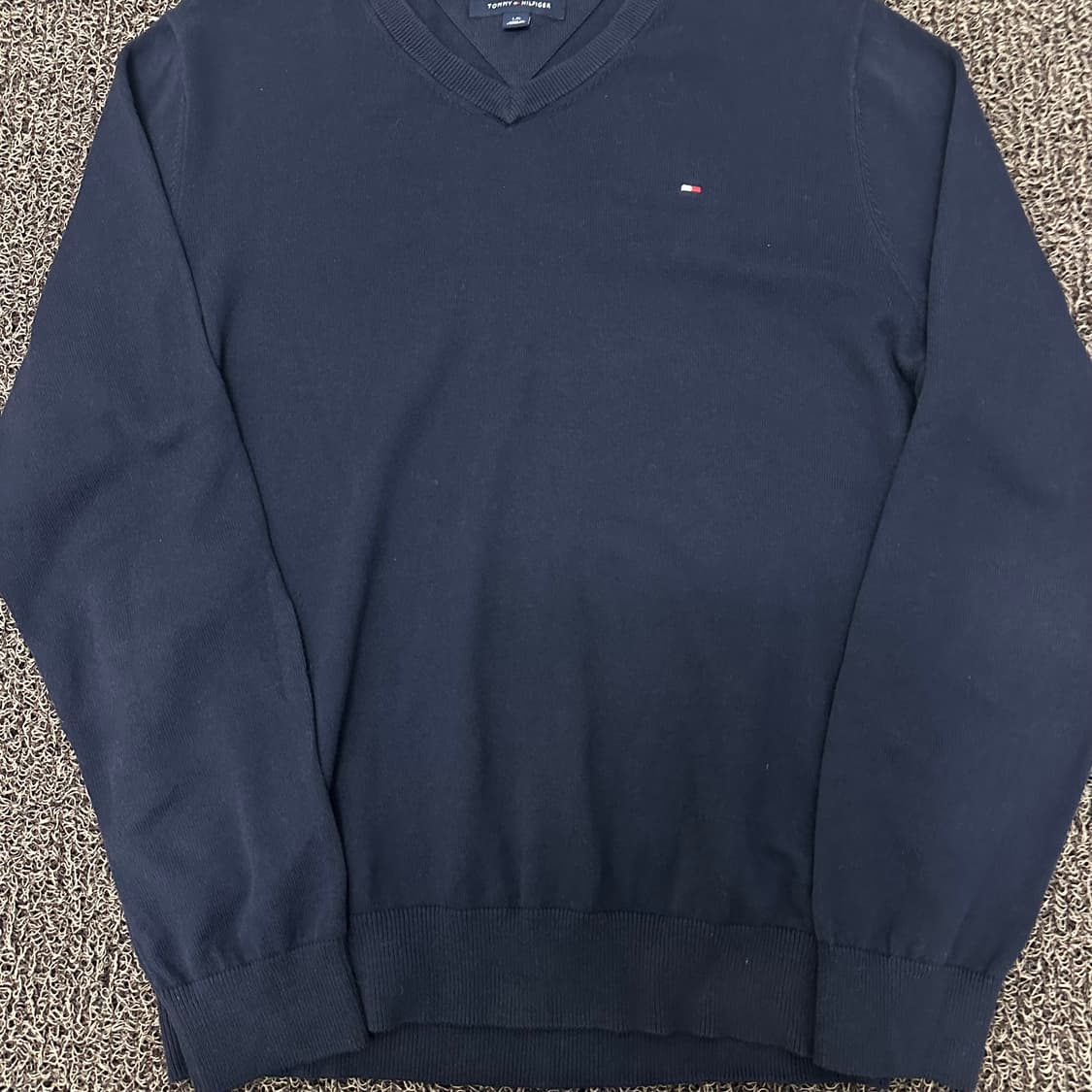 타미힐피거 브이넥 니트 네이비 L 상품이미지4