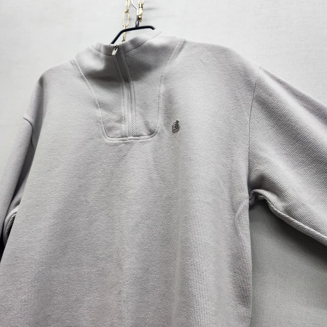 코오롱스포츠 로고 니트 코튼 반집업 100(XL) 상품이미지3