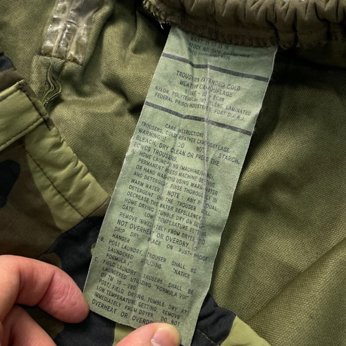 100 미군 ECWCS 고어텍스 카모 팬츠  상품이미지4