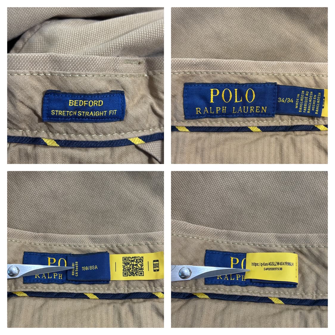 25SS미착용)폴로 베드포드 스트레이트핏 치노팬츠34"/몬타나카키 상품이미지7