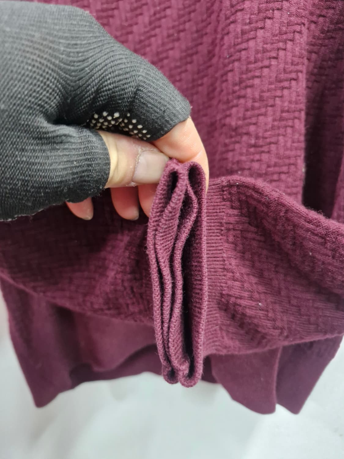 95M 와이드앵글 모 니트 스웨터 와인 상품이미지4