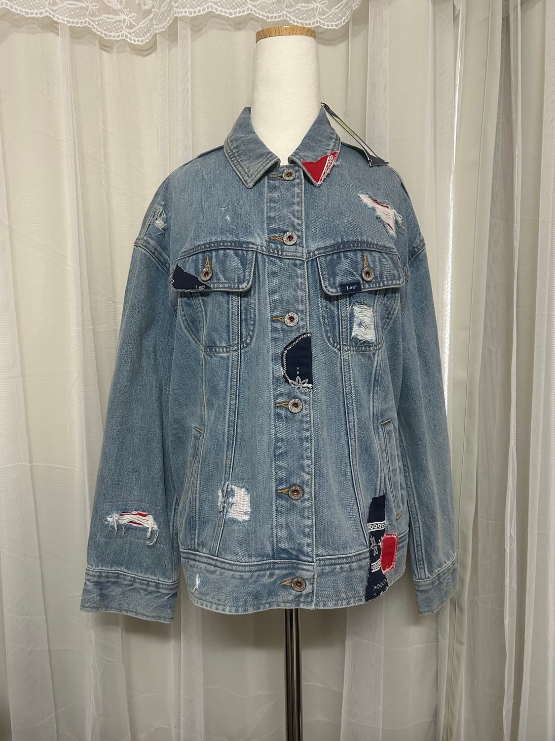 리 데미지 데님 청자켓  상품이미지1