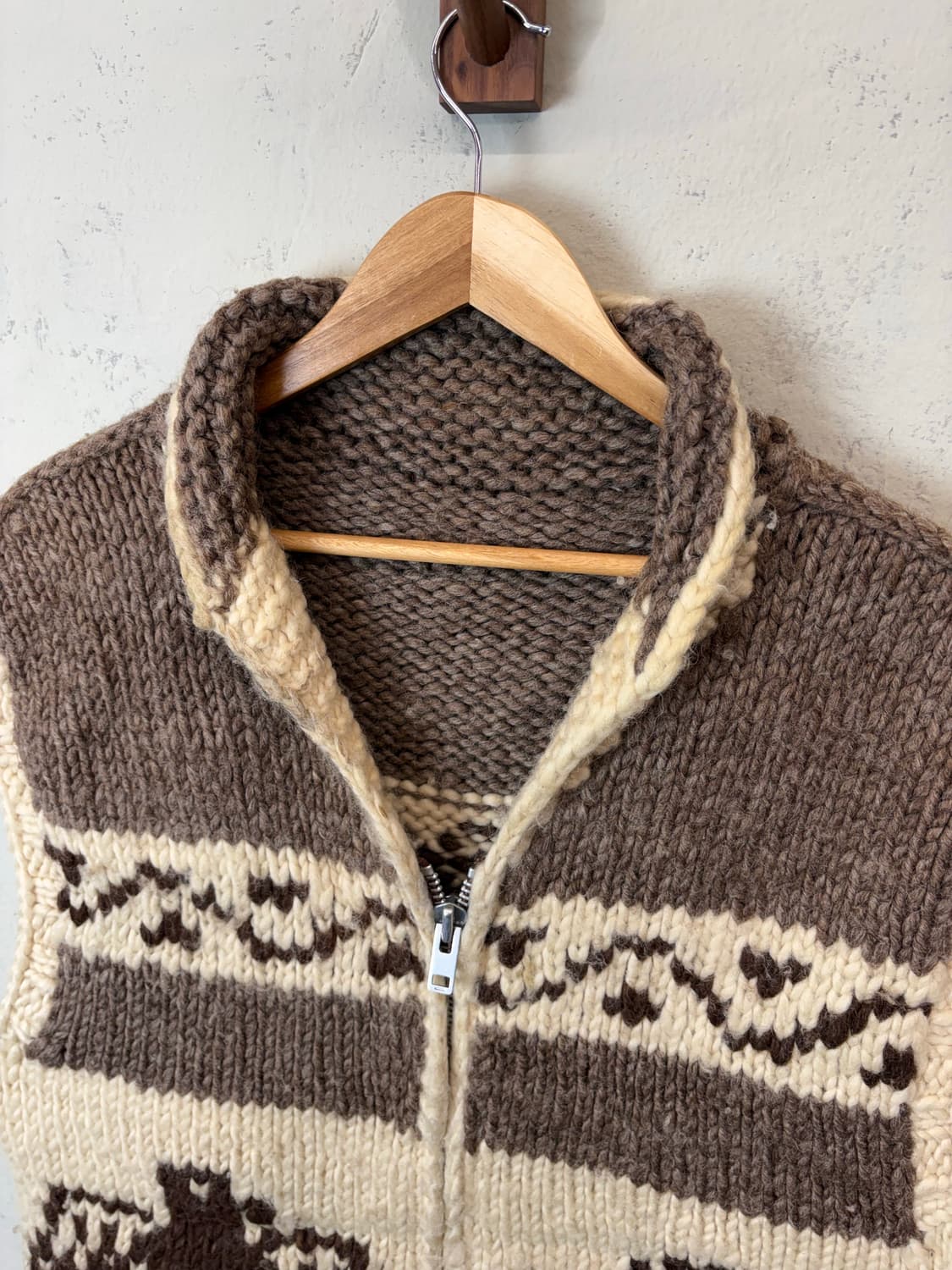 빈티지 헤비울 코위찬 니트 조끼 상품이미지5