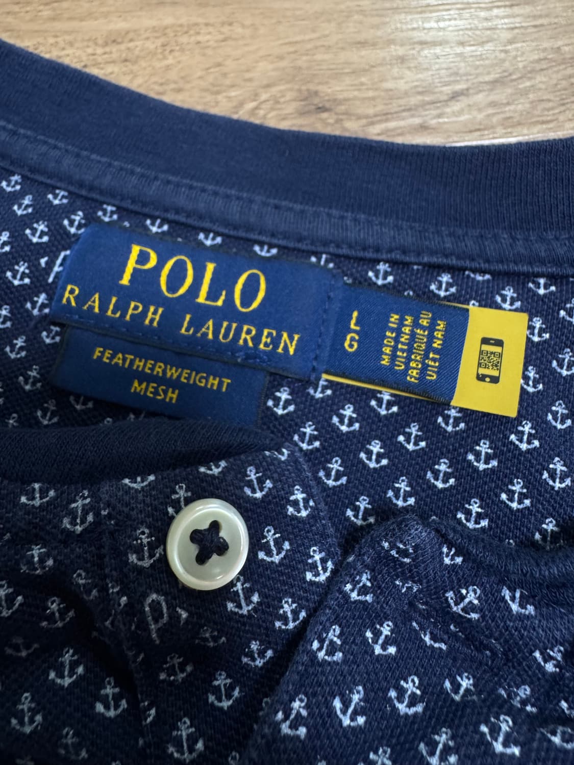 [L]폴로 랄프로렌 앵커패턴 핸리넥 매쉬 반팔티셔츠 상품이미지5