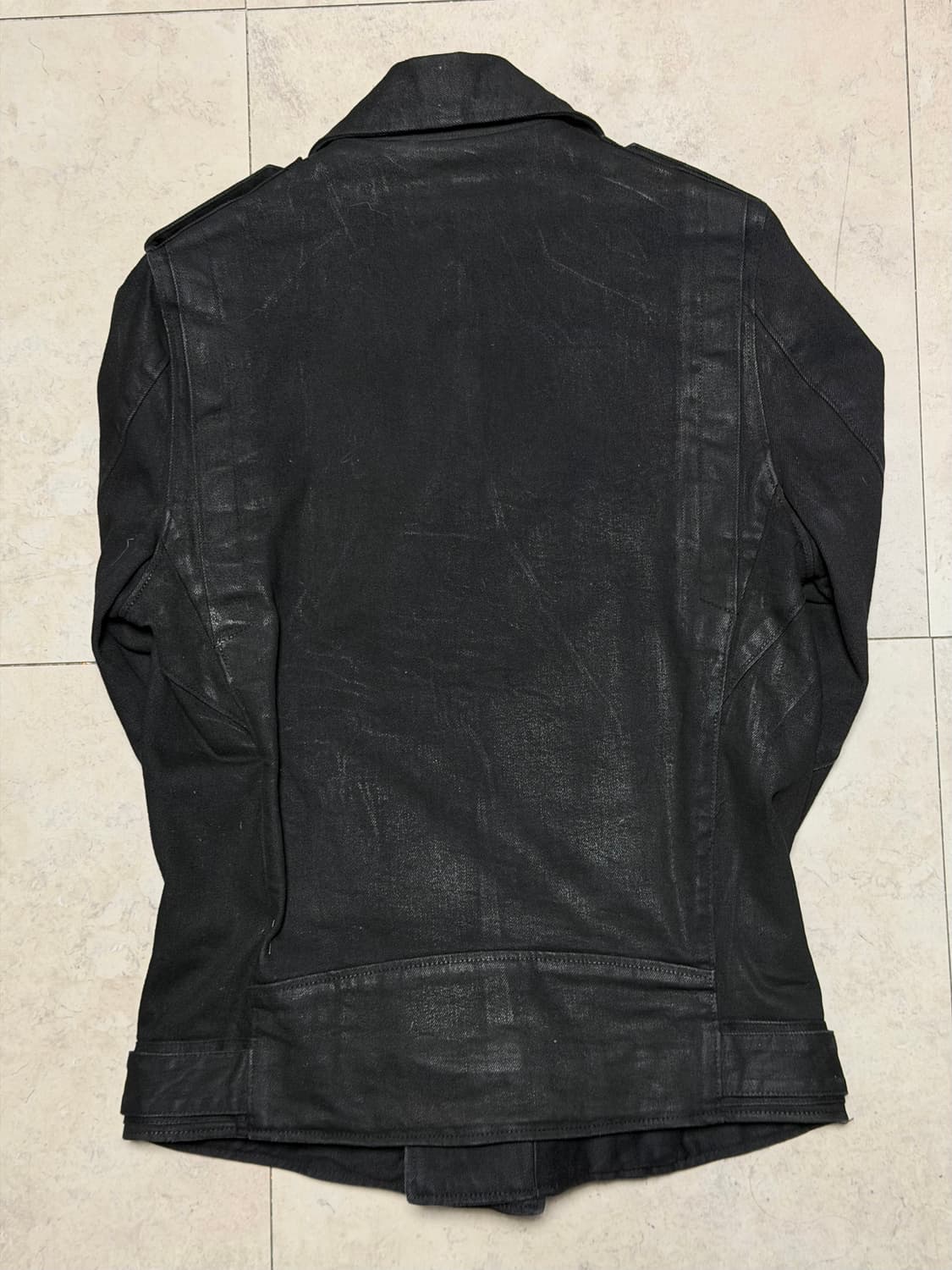 발망 15ss 왁스 코팅 라이더 자켓 상품이미지2