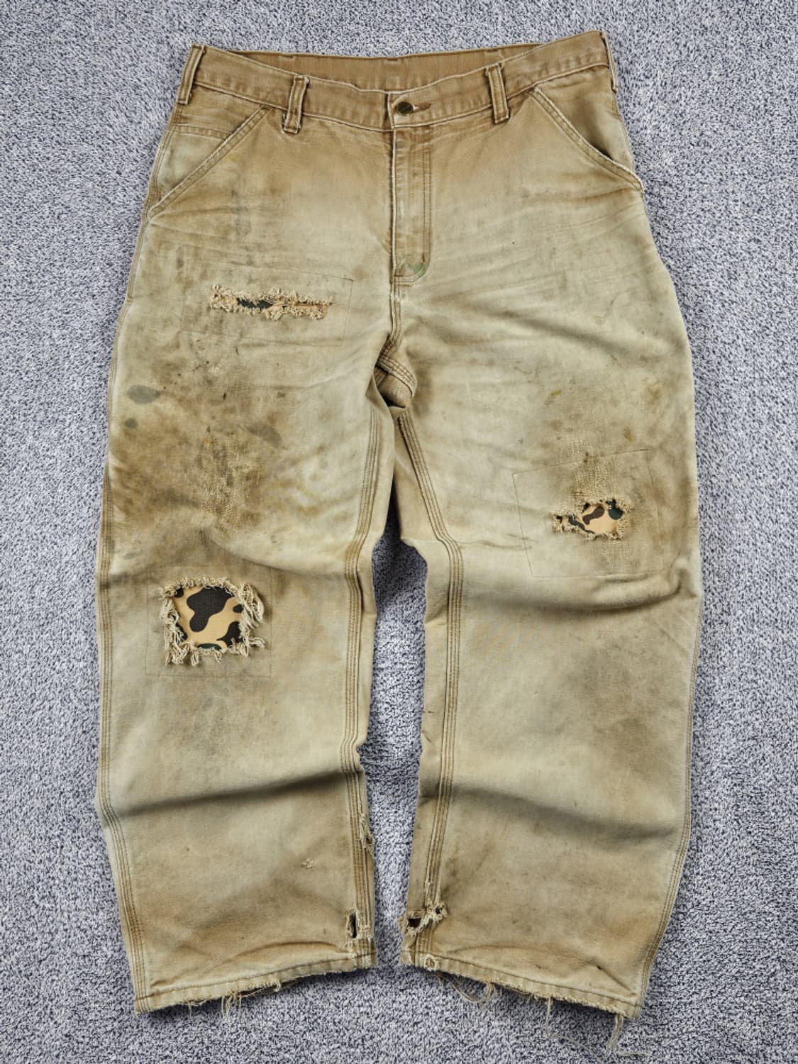 칼하트 카펜터 패치드 리페어 커스텀 팬츠 (36X30 추정) / 9983 상품이미지1