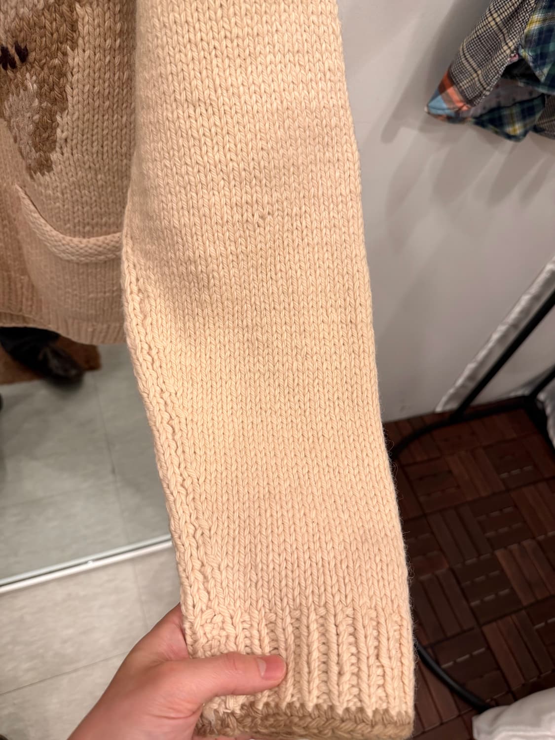 60-70s Vtg 빈티지 헤비울 Deer 코위찬 니트 집업 상품이미지7