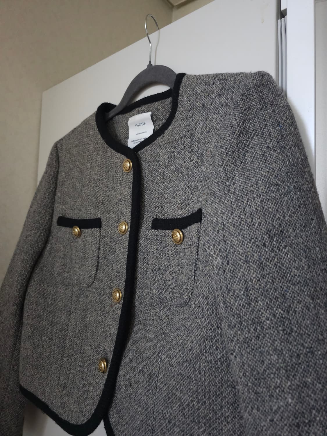 INOUF 이너프 누빔 트위드 자켓 상품이미지2