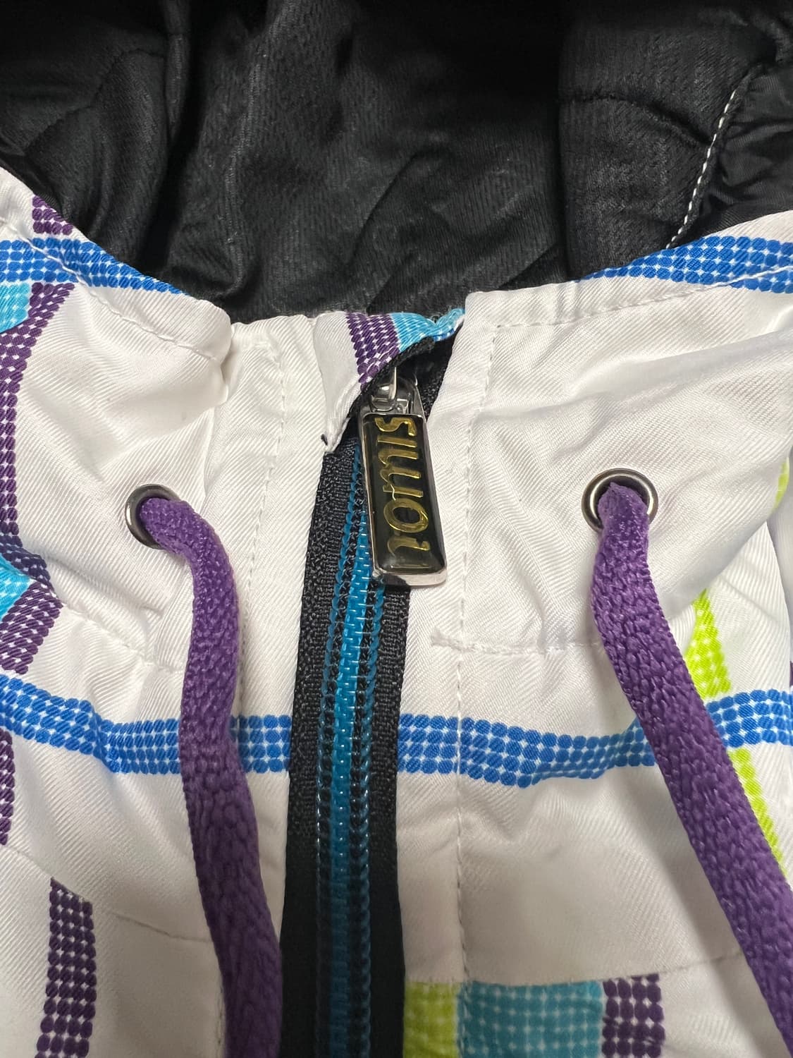 노미스(nomis) 스노우 자켓 화이트 체크 패턴 / XL 상품이미지6