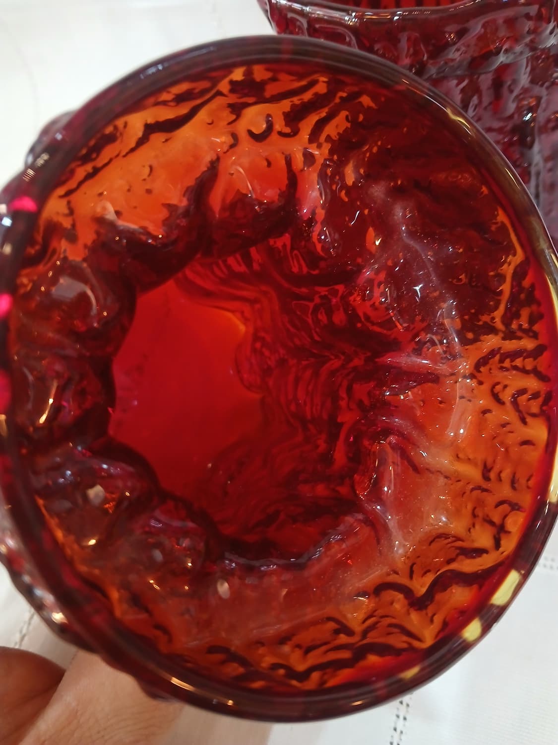 미국 빈티지 앰버리나 플레임 바크 트리 트렁크 필라 캔들 홀더 상품이미지4