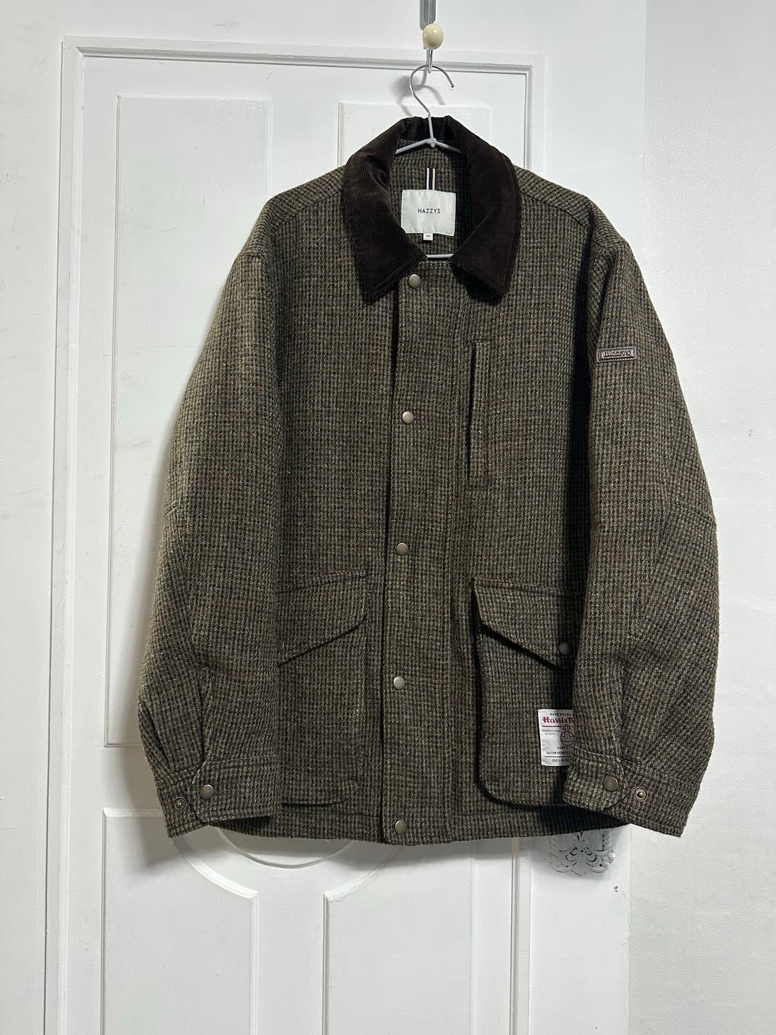 헤지스 해리스트위드 카키 헌팅 자켓 상품이미지1