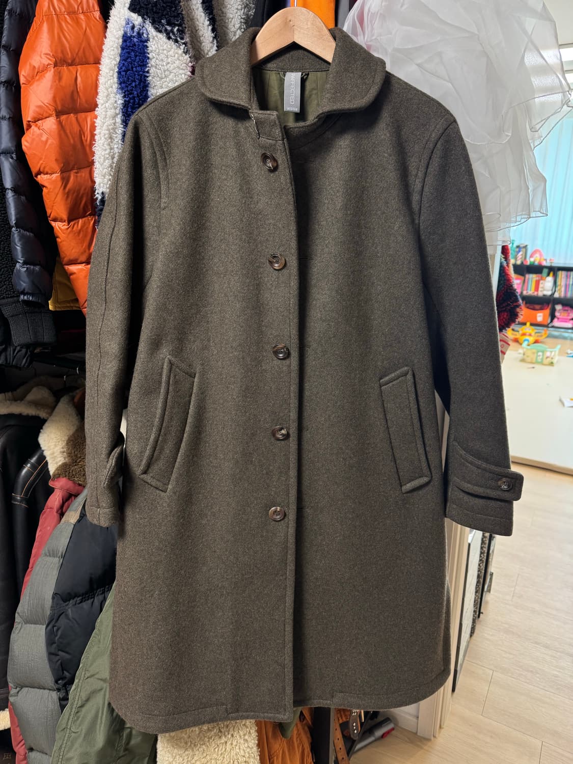 언어펙티드 밀리터리 A라인 코트 M 상품이미지1