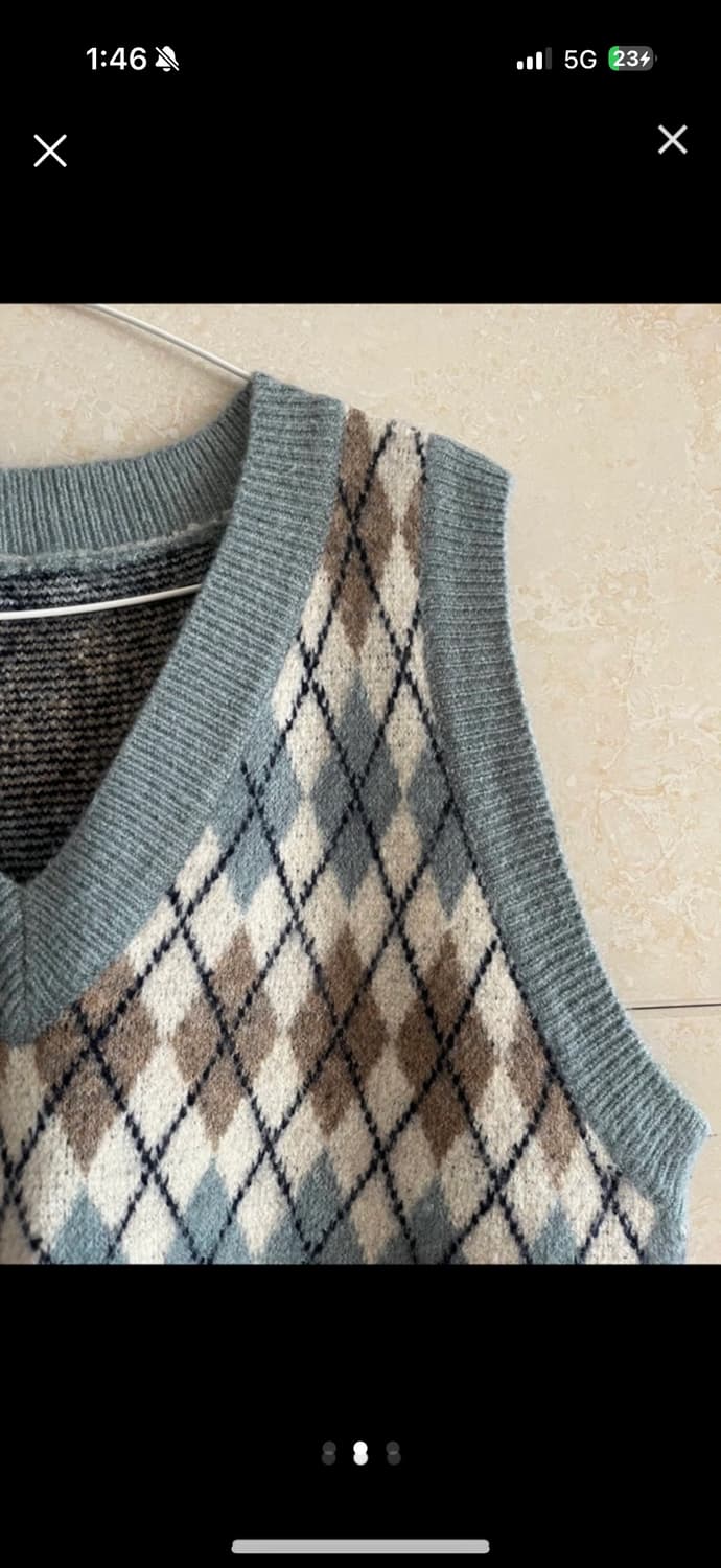 나무그림 울 조끼 상품이미지2