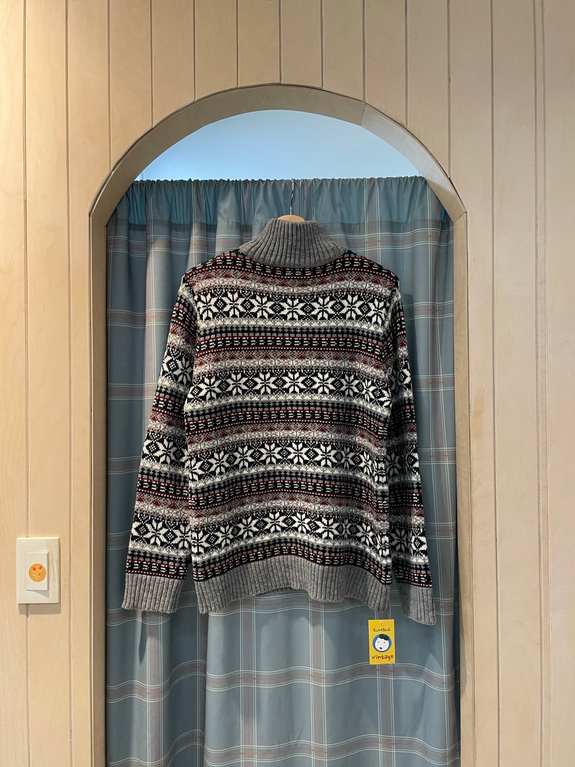 일본빈티지 노르딕 하프집업 상품이미지4