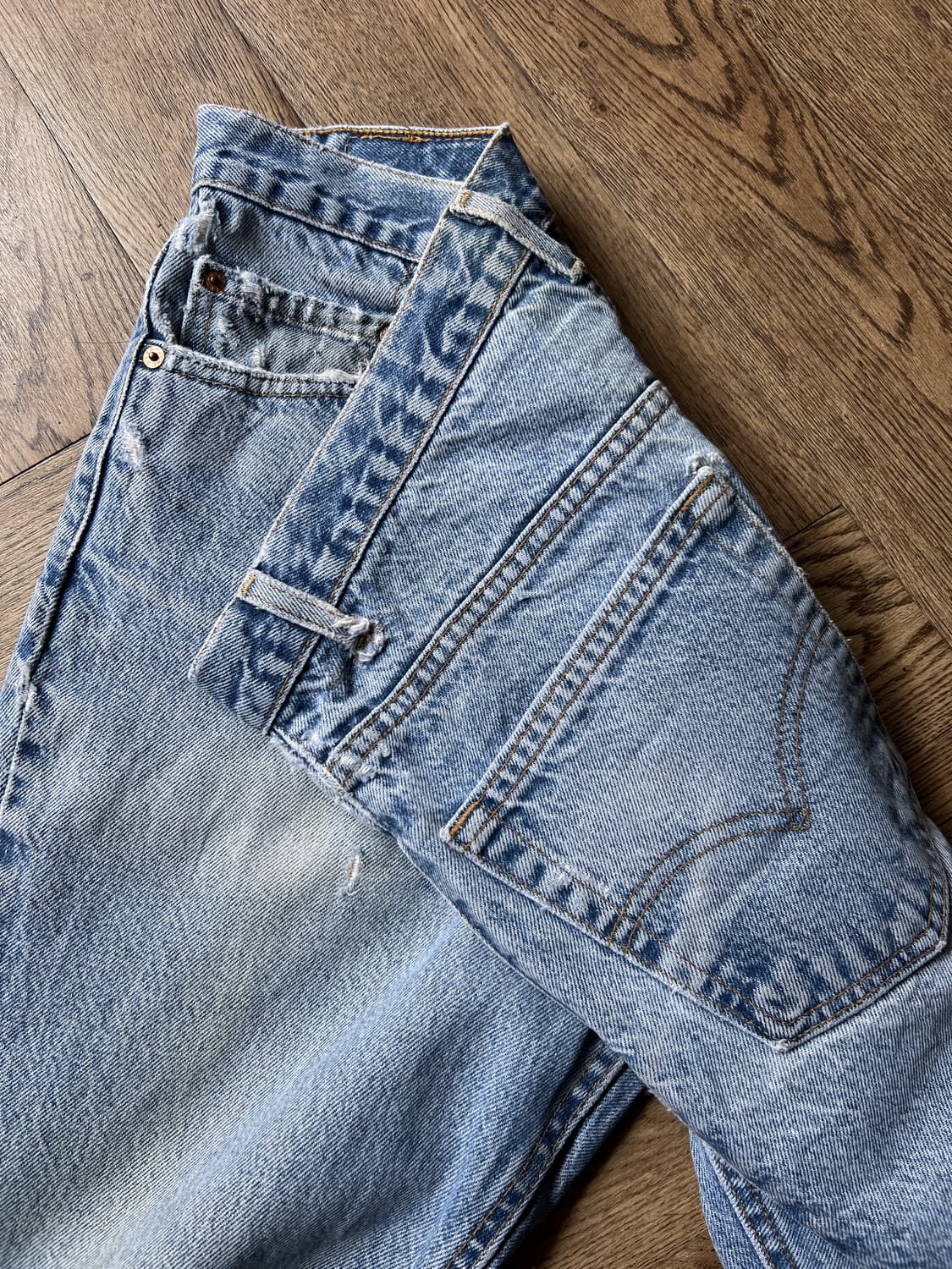 [35]90s 리바이스 517 Made in USA 빈티지 워싱 플레어진 상품이미지8