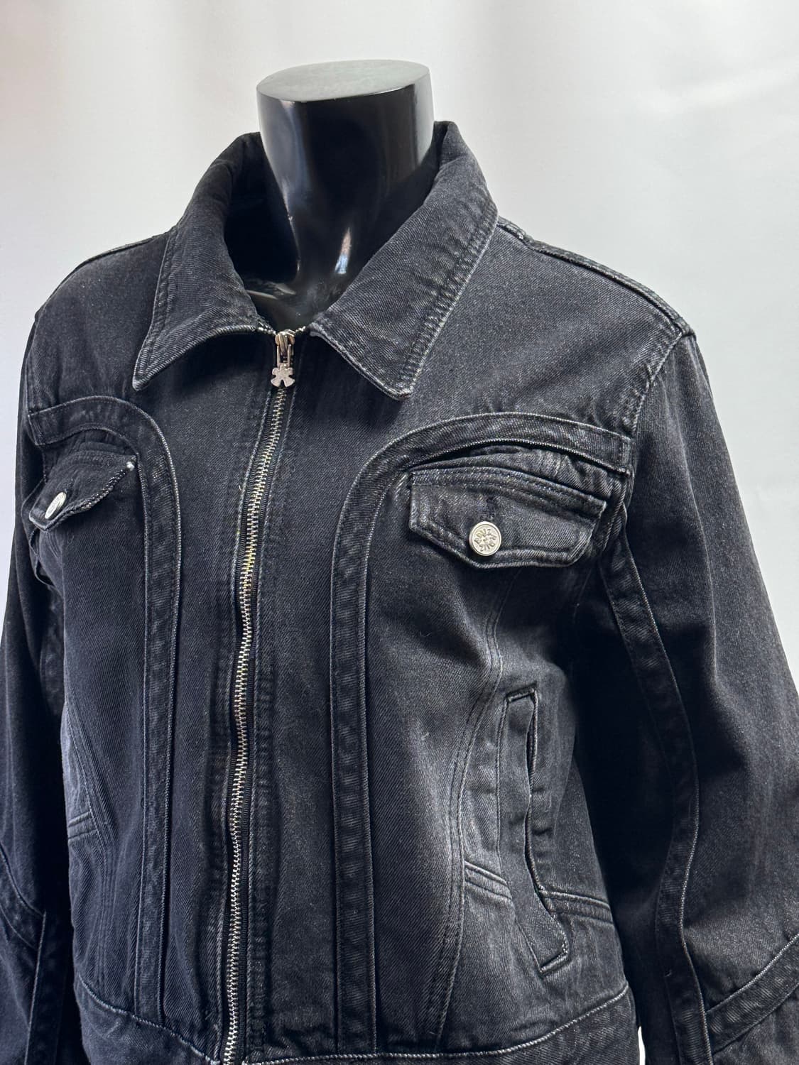 rdvz 알디브이제트 웨스턴 크롭 데님 투웨이 자켓 상품이미지2