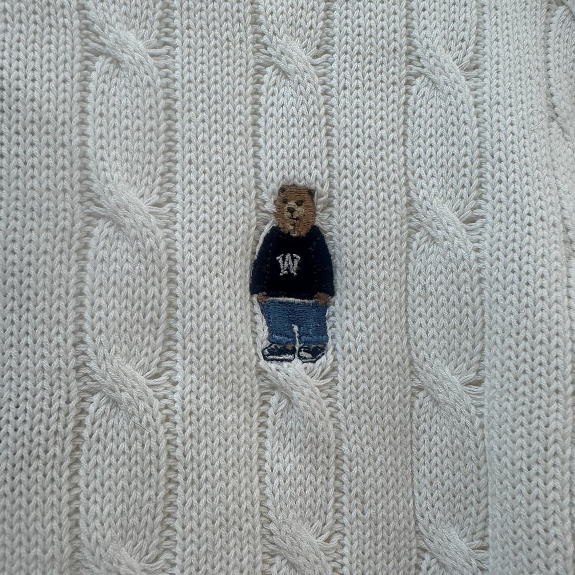 골든베어 여성 케이블 니트 반팔 티셔츠 상품이미지3