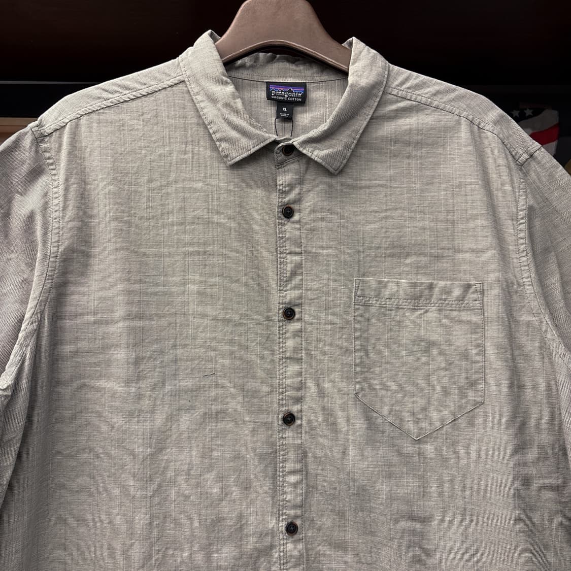 파타고니아 오가닉코튼 캐주얼 마이크로 체크 코튼 린넨셔츠 N1022 상품이미지3