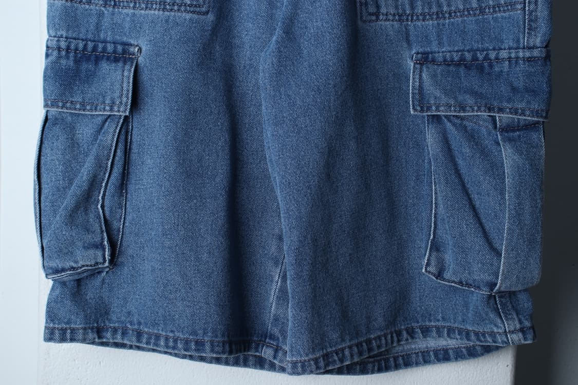 (L-XL) 꼼파뇨 반바지 팬츠 버뮤다 카고 연청 아메카지-P9936 상품이미지4