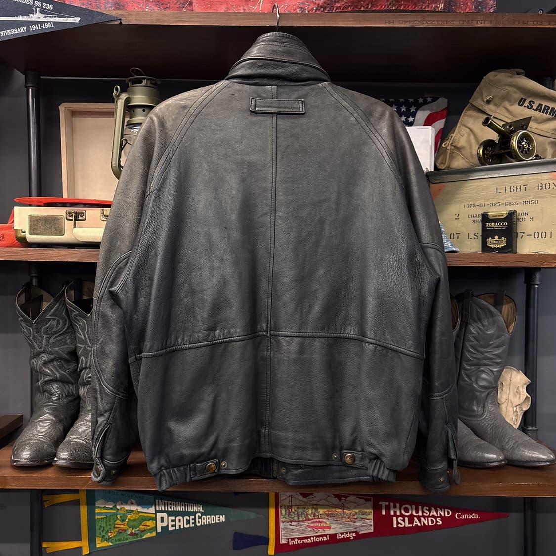 90s 노티카 한국생산 디어스킨 블루종 봄버자켓 N939 상품이미지2