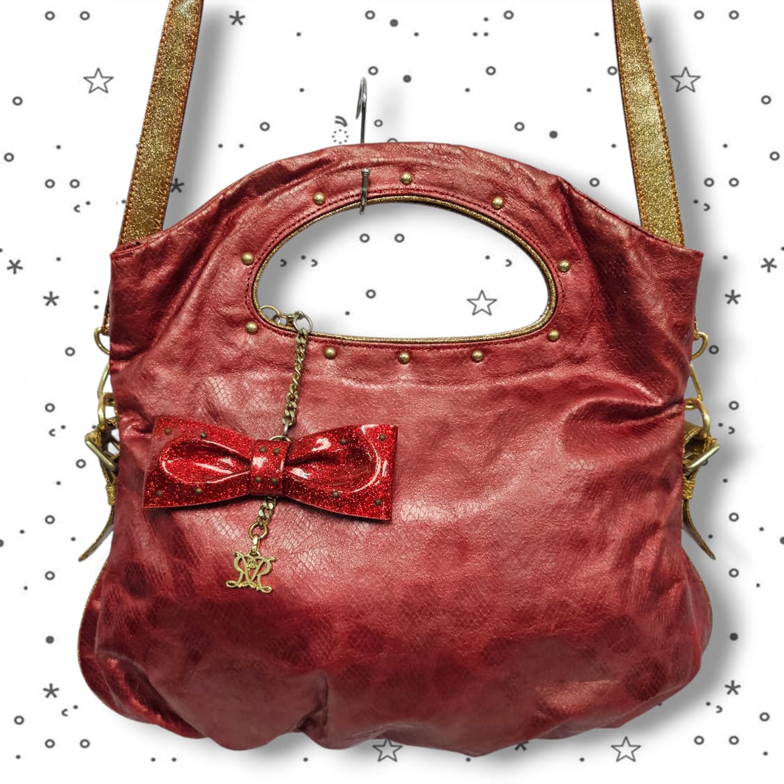 RHIZ LIZA 글리터 리본 금장 토트백 상품이미지2