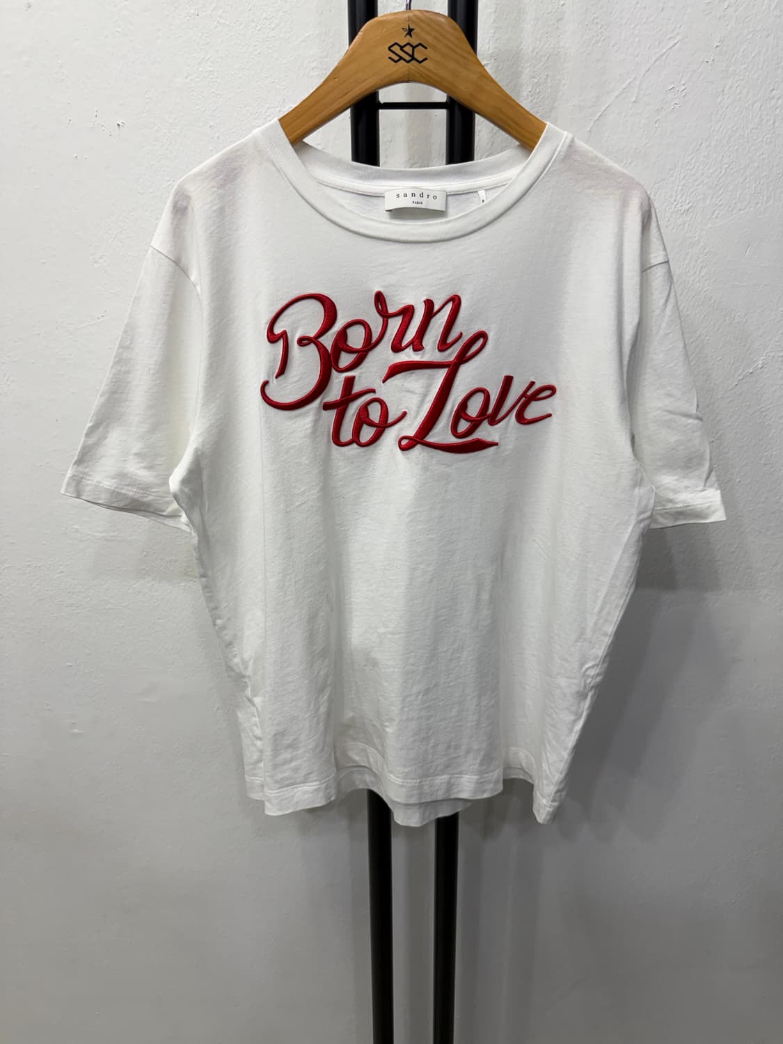 정품) 산드로 여성 Born To Love 반팔 티셔츠 2 상품이미지1