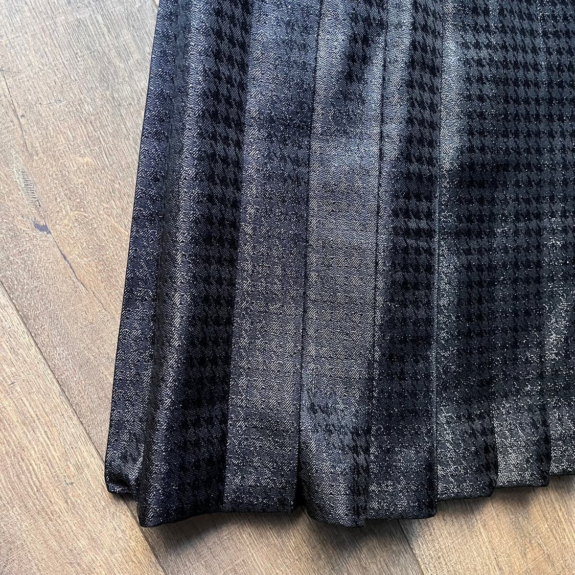 90's Glitter Hound Tooth Pattern Skirt 상품이미지9
