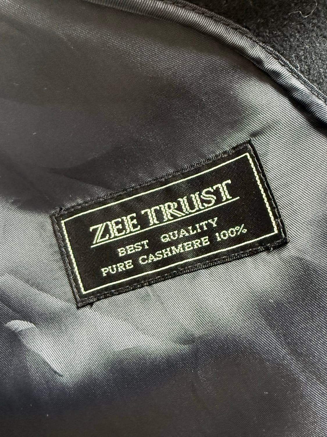 [캐시미어 100%] 빅사이즈 남성 블랙 더블 버튼 롱코트 105-110 상품이미지9