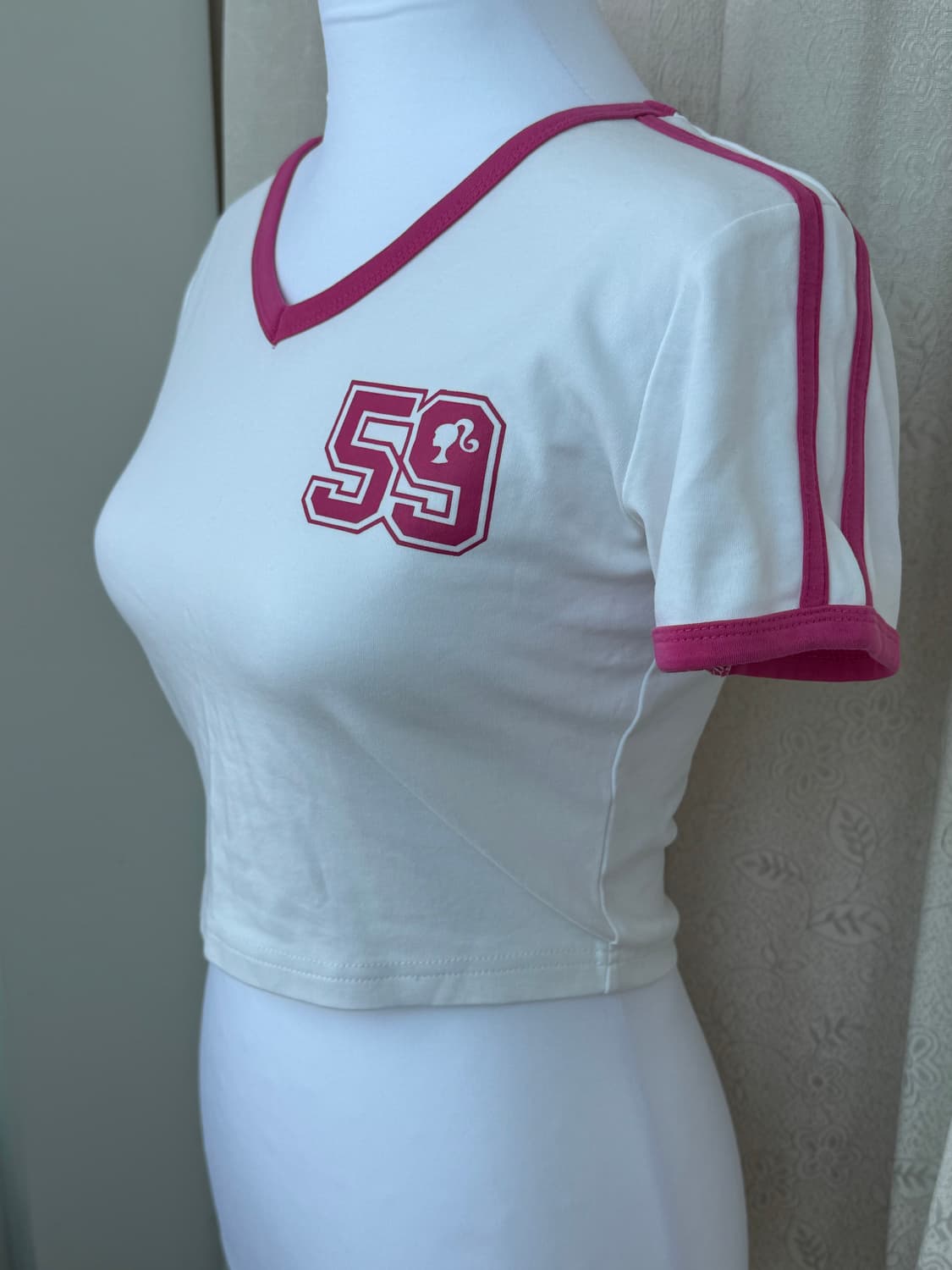 Hdex X barbie Short-Sleeve Crop Top 상품이미지3