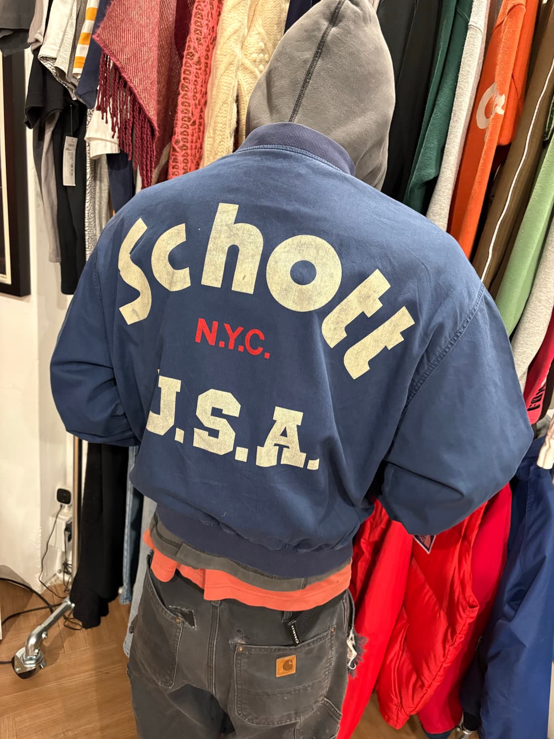 90s Schott Bomber Jacket 상품이미지4