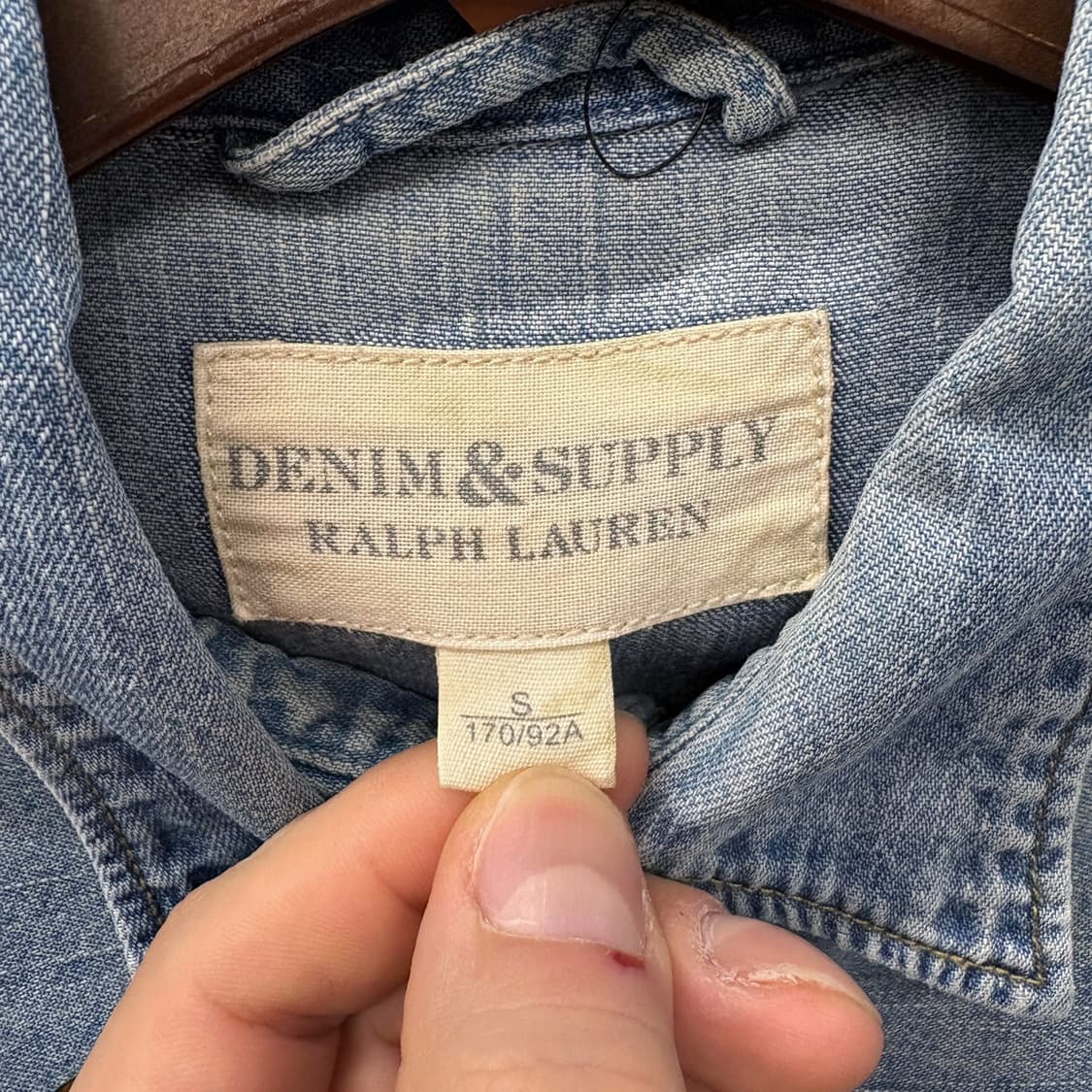 데님 앤 서플라이 랄프로렌 웨스턴 포켓 워싱 데님셔츠 펄버튼 N716 상품이미지7