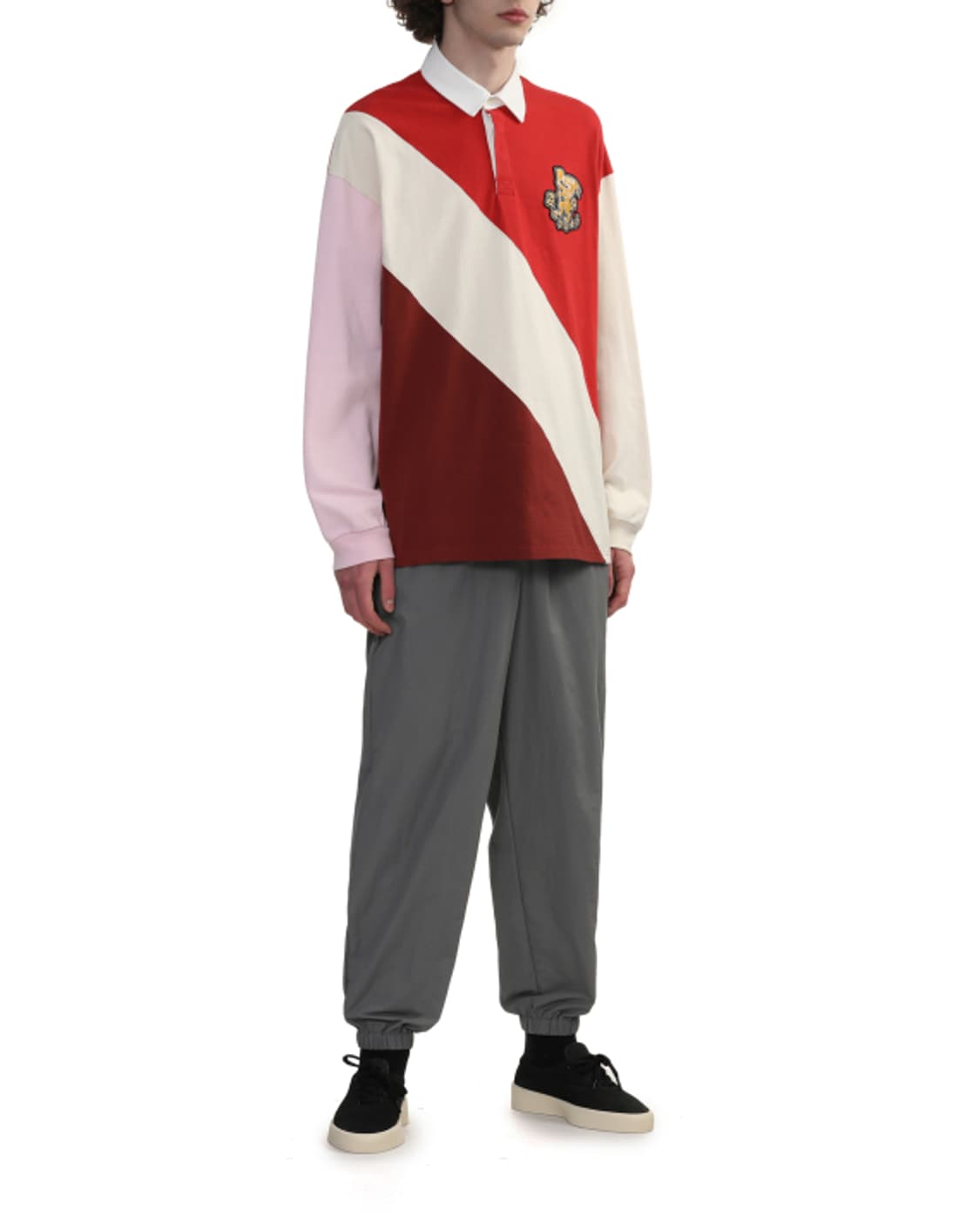 새상품 앰부쉬 컬러블럭 럭비티 M/L 상품이미지5