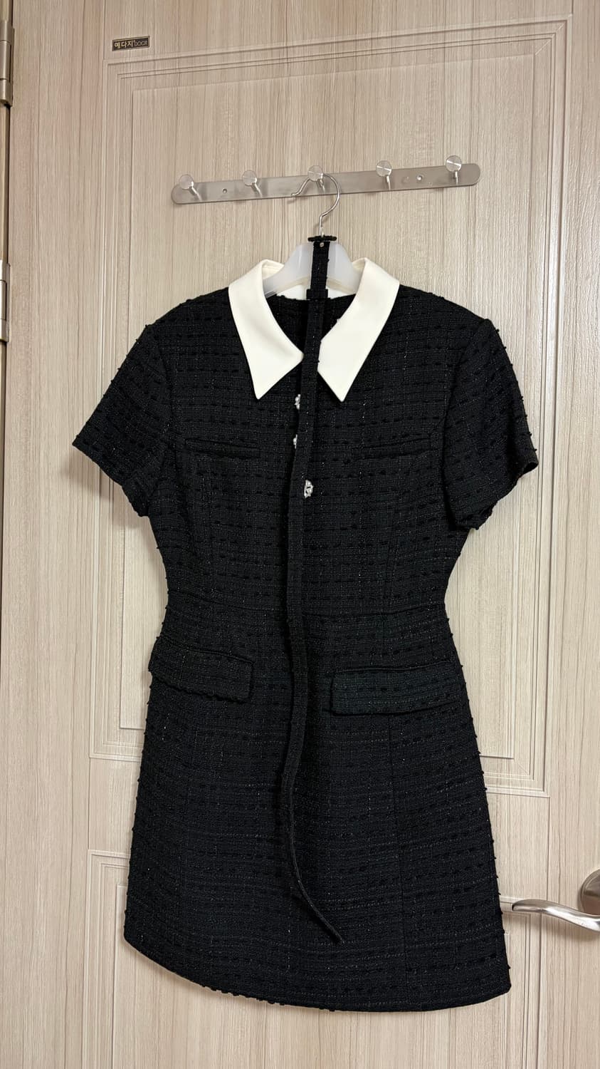 마우솔레움 Tweed Collared Dress - Black 상품이미지3