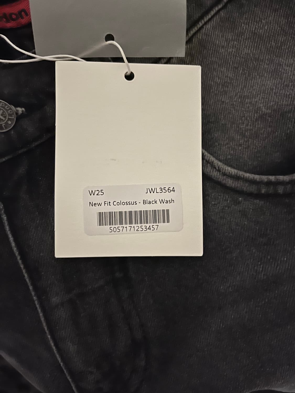 제이디드런던 바지 새상품 Washed Black Colossus Jean 상품이미지8