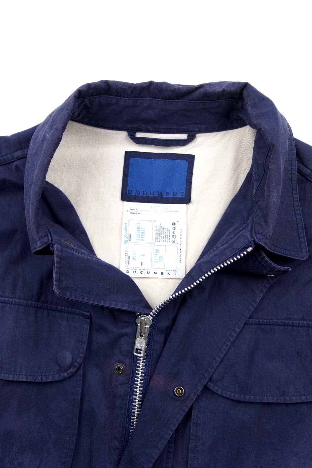 DOCUMENT 이탈리안 테크니컬 코튼 필드 자켓 블루 상품이미지3