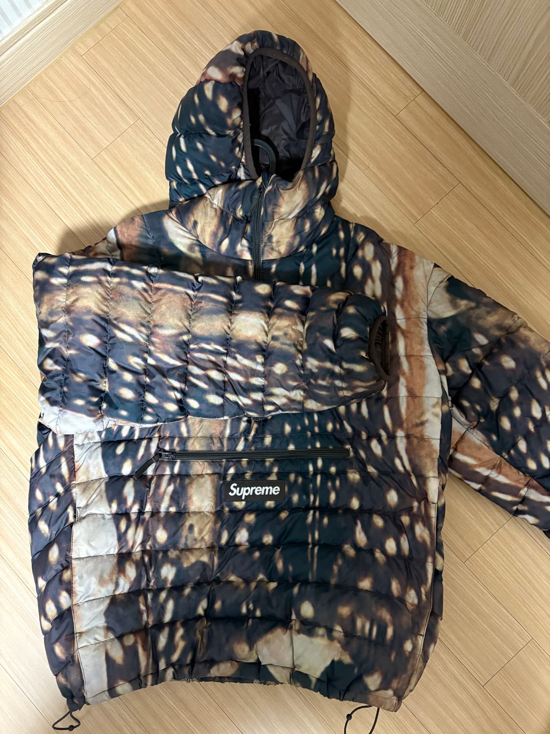 슈프림 마이크로 다운 하프 집 후드 풀오버 디어 M 상품이미지1