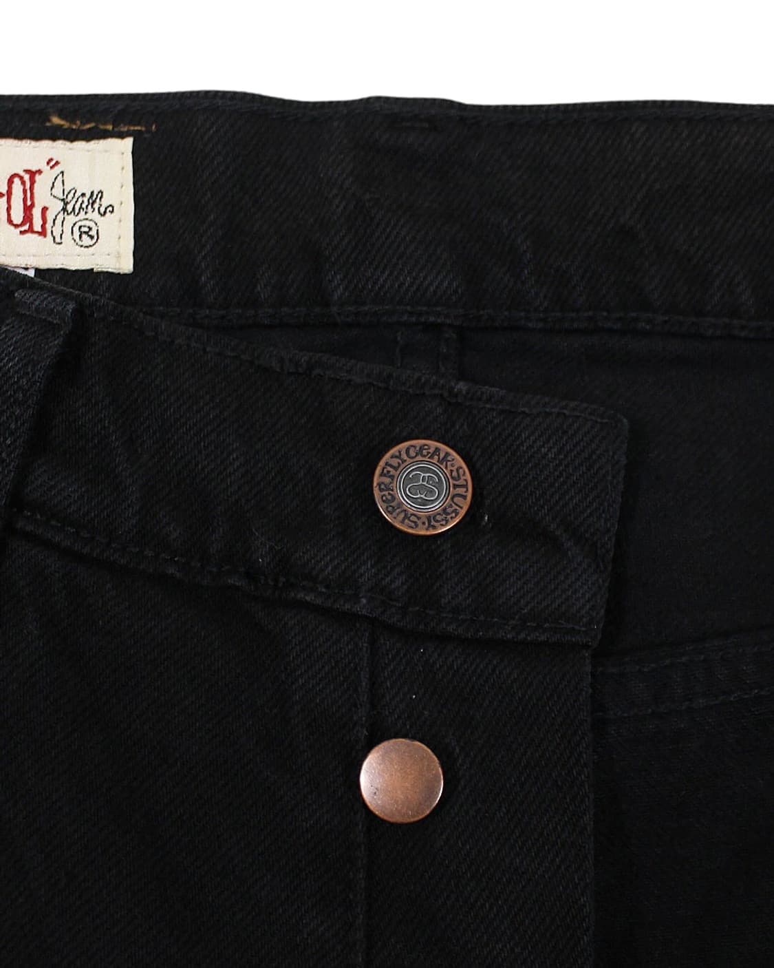 1990s USA 올드 스투시 빅올진 블랙 데님 팬츠 빈티지 미국제 상품이미지5